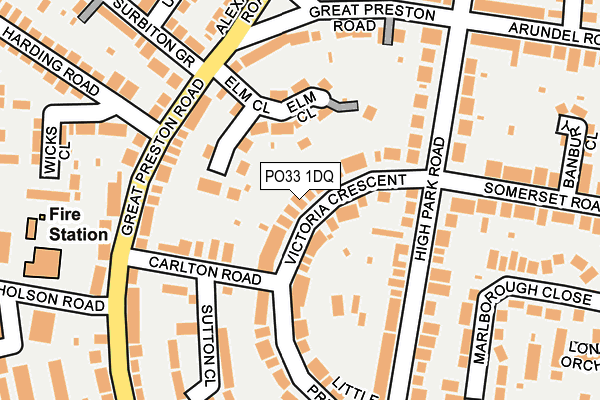 PO33 1DQ map - OS OpenMap – Local (Ordnance Survey) PO33 1DQ map - OS OpenMap – Local (Ordnance Survey)