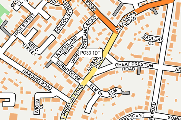 PO33 1DT map - OS OpenMap – Local (Ordnance Survey) PO33 1DT map - OS OpenMap – Local (Ordnance Survey)