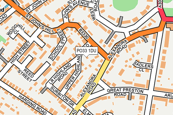 PO33 1DU map - OS OpenMap – Local (Ordnance Survey) PO33 1DU map - OS OpenMap – Local (Ordnance Survey)
