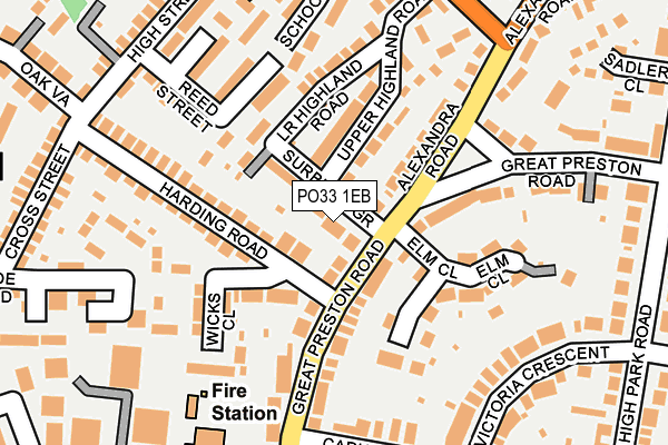 PO33 1EB map - OS OpenMap – Local (Ordnance Survey) PO33 1EB map - OS OpenMap – Local (Ordnance Survey)