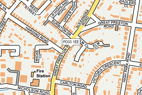 PO33 1EE map - OS OpenMap – Local (Ordnance Survey) PO33 1EE map - OS OpenMap – Local (Ordnance Survey)