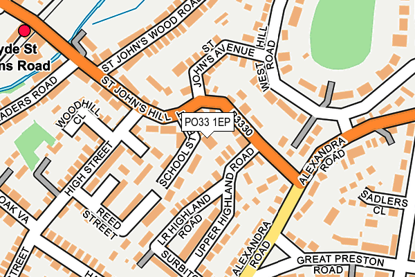 PO33 1EP map - OS OpenMap – Local (Ordnance Survey) PO33 1EP map - OS OpenMap – Local (Ordnance Survey)