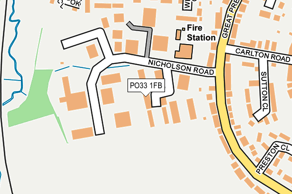 PO33 1FB map - OS OpenMap – Local (Ordnance Survey) PO33 1FB map - OS OpenMap – Local (Ordnance Survey)