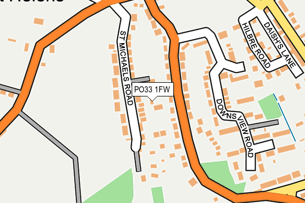 PO33 1FW map - OS OpenMap – Local (Ordnance Survey) PO33 1FW map - OS OpenMap – Local (Ordnance Survey)