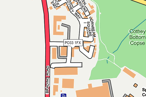 PO33 1FX map - OS OpenMap – Local (Ordnance Survey) PO33 1FX map - OS OpenMap – Local (Ordnance Survey)