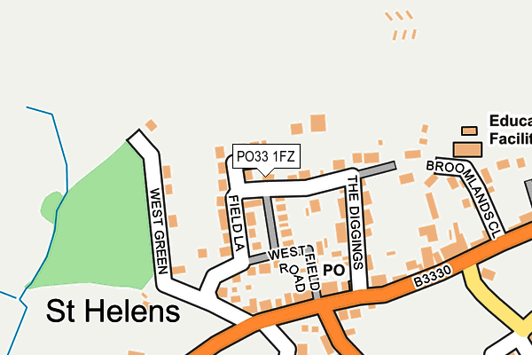 PO33 1FZ map - OS OpenMap – Local (Ordnance Survey) PO33 1FZ map - OS OpenMap – Local (Ordnance Survey)