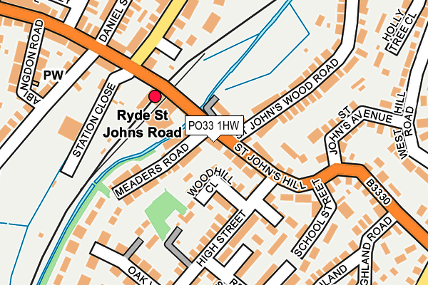 PO33 1HW map - OS OpenMap – Local (Ordnance Survey)