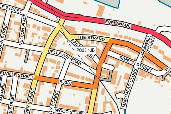 PO33 1JB map - OS OpenMap – Local (Ordnance Survey) PO33 1JB map - OS OpenMap – Local (Ordnance Survey)