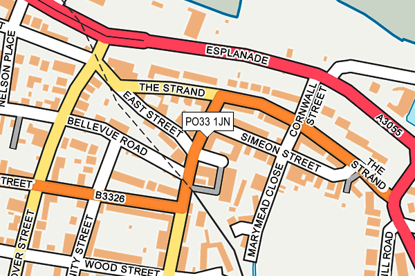 PO33 1JN map - OS OpenMap – Local (Ordnance Survey) PO33 1JN map - OS OpenMap – Local (Ordnance Survey)