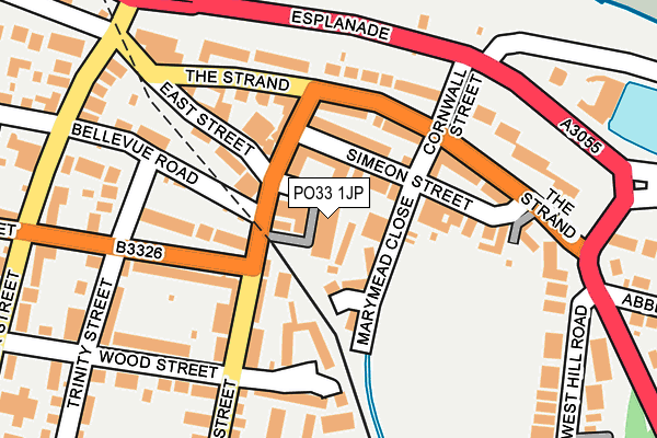 PO33 1JP map - OS OpenMap – Local (Ordnance Survey)