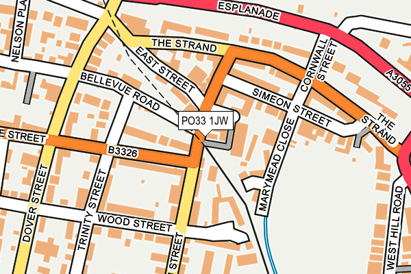 PO33 1JW map - OS OpenMap – Local (Ordnance Survey) PO33 1JW map - OS OpenMap – Local (Ordnance Survey)