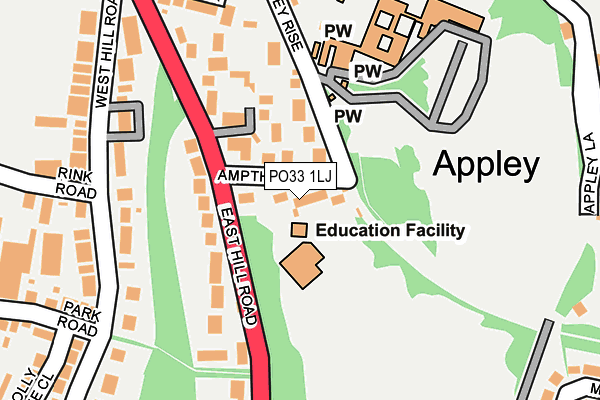 PO33 1LJ map - OS OpenMap – Local (Ordnance Survey) PO33 1LJ map - OS OpenMap – Local (Ordnance Survey)