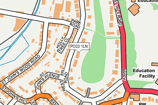 PO33 1LN map - OS OpenMap – Local (Ordnance Survey)