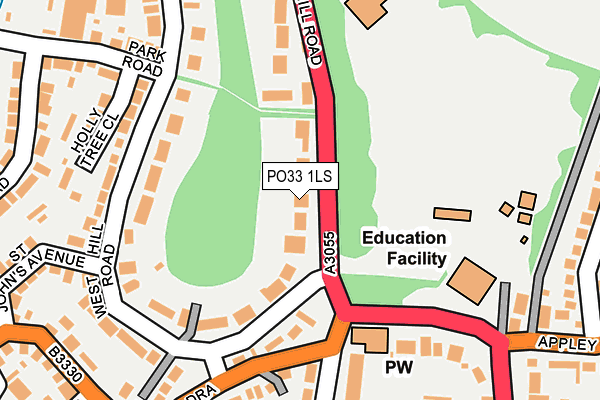 PO33 1LS map - OS OpenMap – Local (Ordnance Survey) PO33 1LS map - OS OpenMap – Local (Ordnance Survey)