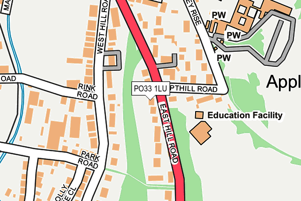 PO33 1LU map - OS OpenMap – Local (Ordnance Survey) PO33 1LU map - OS OpenMap – Local (Ordnance Survey)