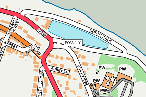 PO33 1LY map - OS OpenMap – Local (Ordnance Survey) PO33 1LY map - OS OpenMap – Local (Ordnance Survey)