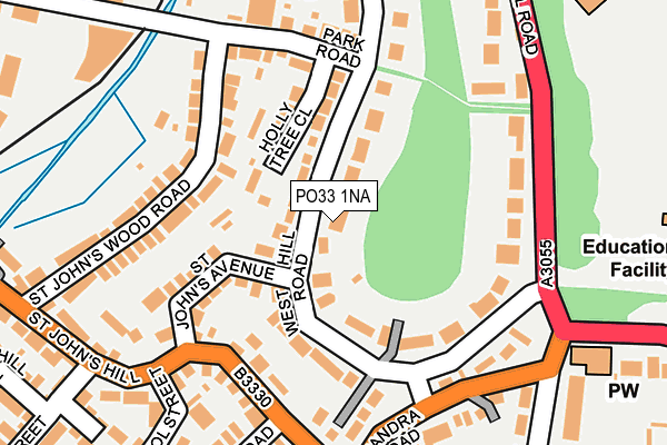 PO33 1NA map - OS OpenMap – Local (Ordnance Survey) PO33 1NA map - OS OpenMap – Local (Ordnance Survey)