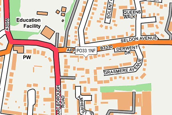 PO33 1NF map - OS OpenMap – Local (Ordnance Survey) PO33 1NF map - OS OpenMap – Local (Ordnance Survey)
