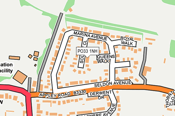 PO33 1NH map - OS OpenMap – Local (Ordnance Survey) PO33 1NH map - OS OpenMap – Local (Ordnance Survey)