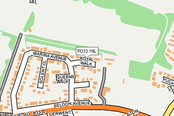 PO33 1NL map - OS OpenMap – Local (Ordnance Survey) PO33 1NL map - OS OpenMap – Local (Ordnance Survey)