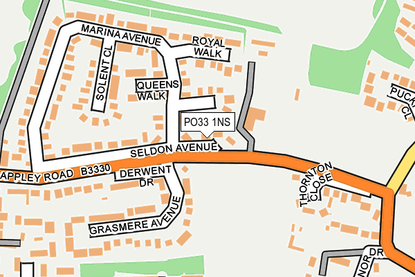 PO33 1NS map - OS OpenMap – Local (Ordnance Survey) PO33 1NS map - OS OpenMap – Local (Ordnance Survey)