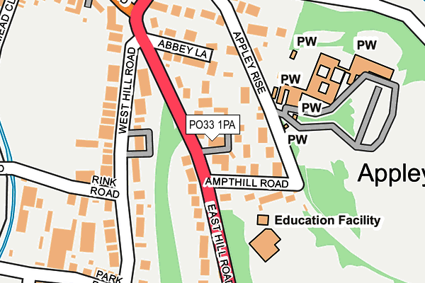 PO33 1PA map - OS OpenMap – Local (Ordnance Survey) PO33 1PA map - OS OpenMap – Local (Ordnance Survey)