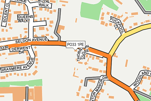 PO33 1PE map - OS OpenMap – Local (Ordnance Survey) PO33 1PE map - OS OpenMap – Local (Ordnance Survey)