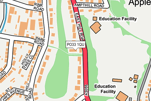 PO33 1QU map - OS OpenMap – Local (Ordnance Survey) PO33 1QU map - OS OpenMap – Local (Ordnance Survey)