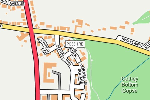 PO33 1RE map - OS OpenMap – Local (Ordnance Survey) PO33 1RE map - OS OpenMap – Local (Ordnance Survey)