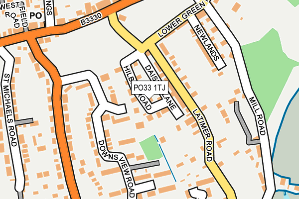 PO33 1TJ map - OS OpenMap – Local (Ordnance Survey) PO33 1TJ map - OS OpenMap – Local (Ordnance Survey)