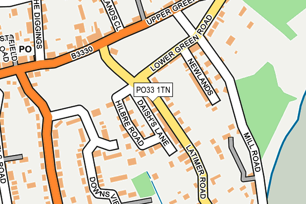 PO33 1TN map - OS OpenMap – Local (Ordnance Survey) PO33 1TN map - OS OpenMap – Local (Ordnance Survey)