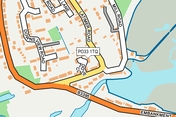 PO33 1TQ map - OS OpenMap – Local (Ordnance Survey) PO33 1TQ map - OS OpenMap – Local (Ordnance Survey)