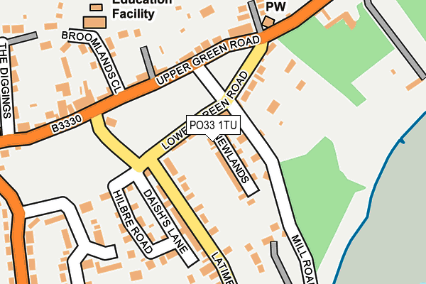 PO33 1TU map - OS OpenMap – Local (Ordnance Survey) PO33 1TU map - OS OpenMap – Local (Ordnance Survey)