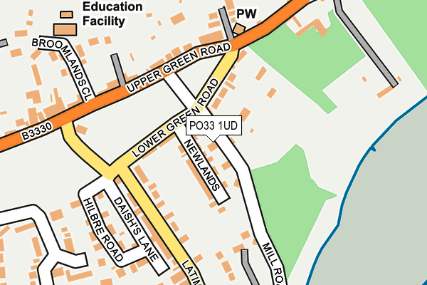 PO33 1UD map - OS OpenMap – Local (Ordnance Survey) PO33 1UD map - OS OpenMap – Local (Ordnance Survey)