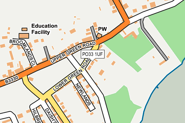 PO33 1UF map - OS OpenMap – Local (Ordnance Survey) PO33 1UF map - OS OpenMap – Local (Ordnance Survey)
