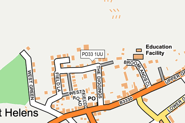PO33 1UU map - OS OpenMap – Local (Ordnance Survey) PO33 1UU map - OS OpenMap – Local (Ordnance Survey)