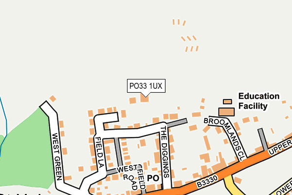 PO33 1UX map - OS OpenMap – Local (Ordnance Survey) PO33 1UX map - OS OpenMap – Local (Ordnance Survey)