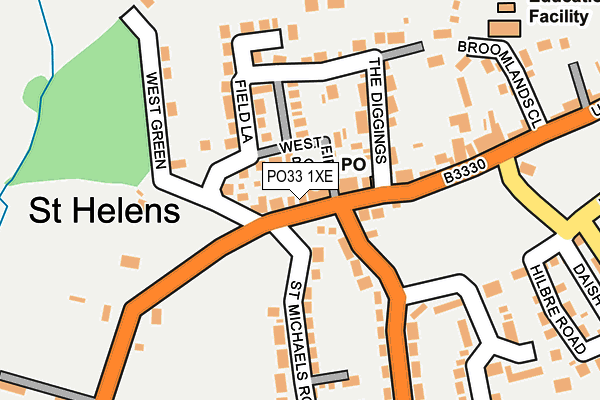 PO33 1XE map - OS OpenMap – Local (Ordnance Survey) PO33 1XE map - OS OpenMap – Local (Ordnance Survey)