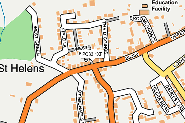 PO33 1XF map - OS OpenMap – Local (Ordnance Survey) PO33 1XF map - OS OpenMap – Local (Ordnance Survey)