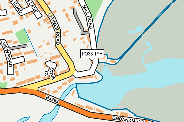 PO33 1YH map - OS OpenMap – Local (Ordnance Survey) PO33 1YH map - OS OpenMap – Local (Ordnance Survey)