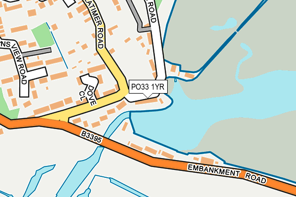PO33 1YR map - OS OpenMap – Local (Ordnance Survey) PO33 1YR map - OS OpenMap – Local (Ordnance Survey)