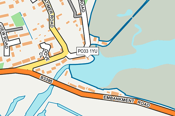 PO33 1YU map - OS OpenMap – Local (Ordnance Survey) PO33 1YU map - OS OpenMap – Local (Ordnance Survey)