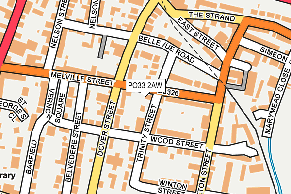 PO33 2AW map - OS OpenMap – Local (Ordnance Survey) PO33 2AW map - OS OpenMap – Local (Ordnance Survey)