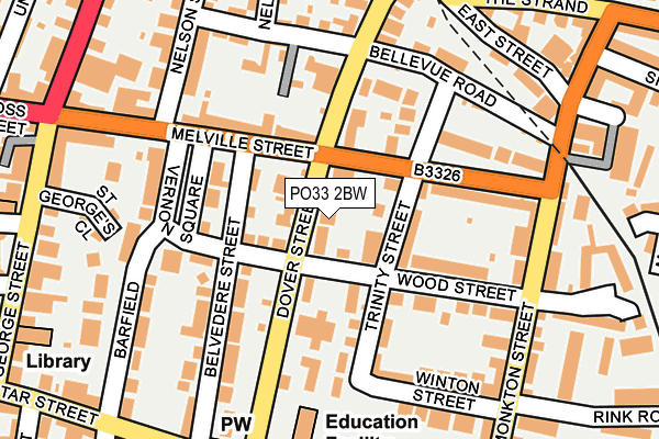 PO33 2BW map - OS OpenMap – Local (Ordnance Survey) PO33 2BW map - OS OpenMap – Local (Ordnance Survey)