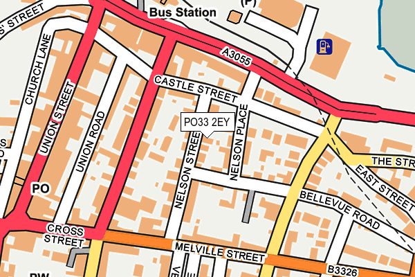 PO33 2EY map - OS OpenMap – Local (Ordnance Survey) PO33 2EY map - OS OpenMap – Local (Ordnance Survey)