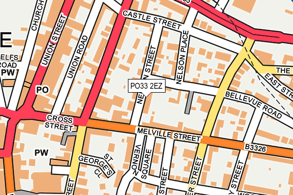 PO33 2EZ map - OS OpenMap – Local (Ordnance Survey) PO33 2EZ map - OS OpenMap – Local (Ordnance Survey)