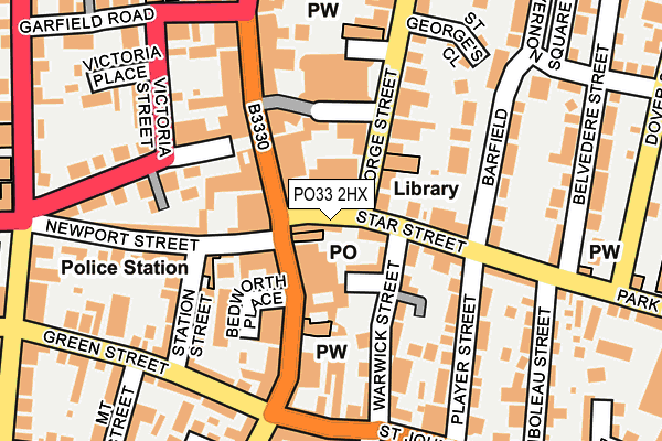 PO33 2HX map - OS OpenMap – Local (Ordnance Survey) PO33 2HX map - OS OpenMap – Local (Ordnance Survey)