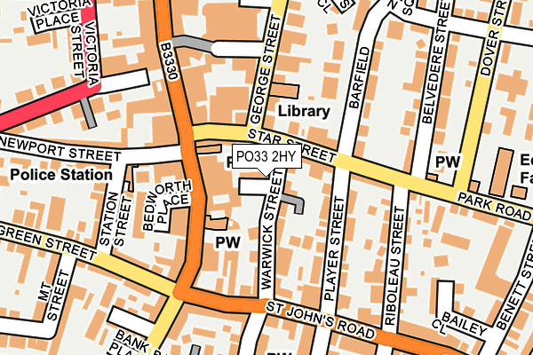 PO33 2HY map - OS OpenMap – Local (Ordnance Survey) PO33 2HY map - OS OpenMap – Local (Ordnance Survey)