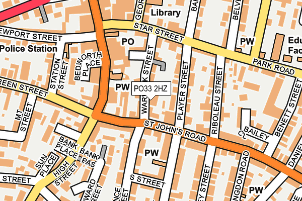 PO33 2HZ map - OS OpenMap – Local (Ordnance Survey) PO33 2HZ map - OS OpenMap – Local (Ordnance Survey)
