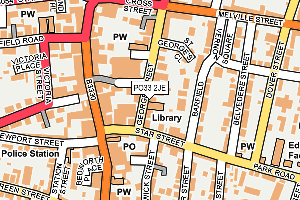 PO33 2JE map - OS OpenMap – Local (Ordnance Survey) PO33 2JE map - OS OpenMap – Local (Ordnance Survey)